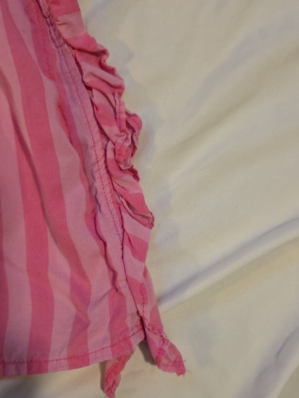 Cat & Jack Pink Striped V-Neck Ruffle Swim Suit Cover - Picture 3 of 5